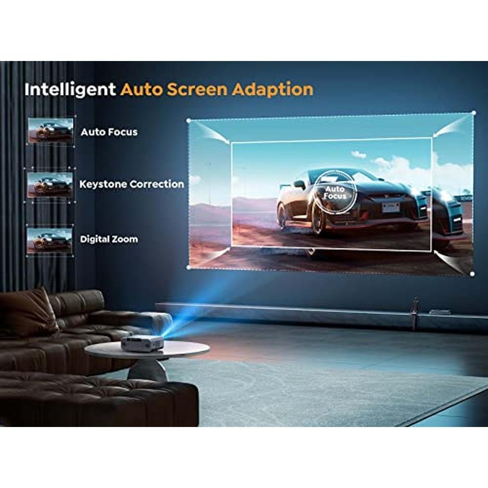 Projector Auto Focus: YABER Pro V9 Native 1080P Outdoor – Side View