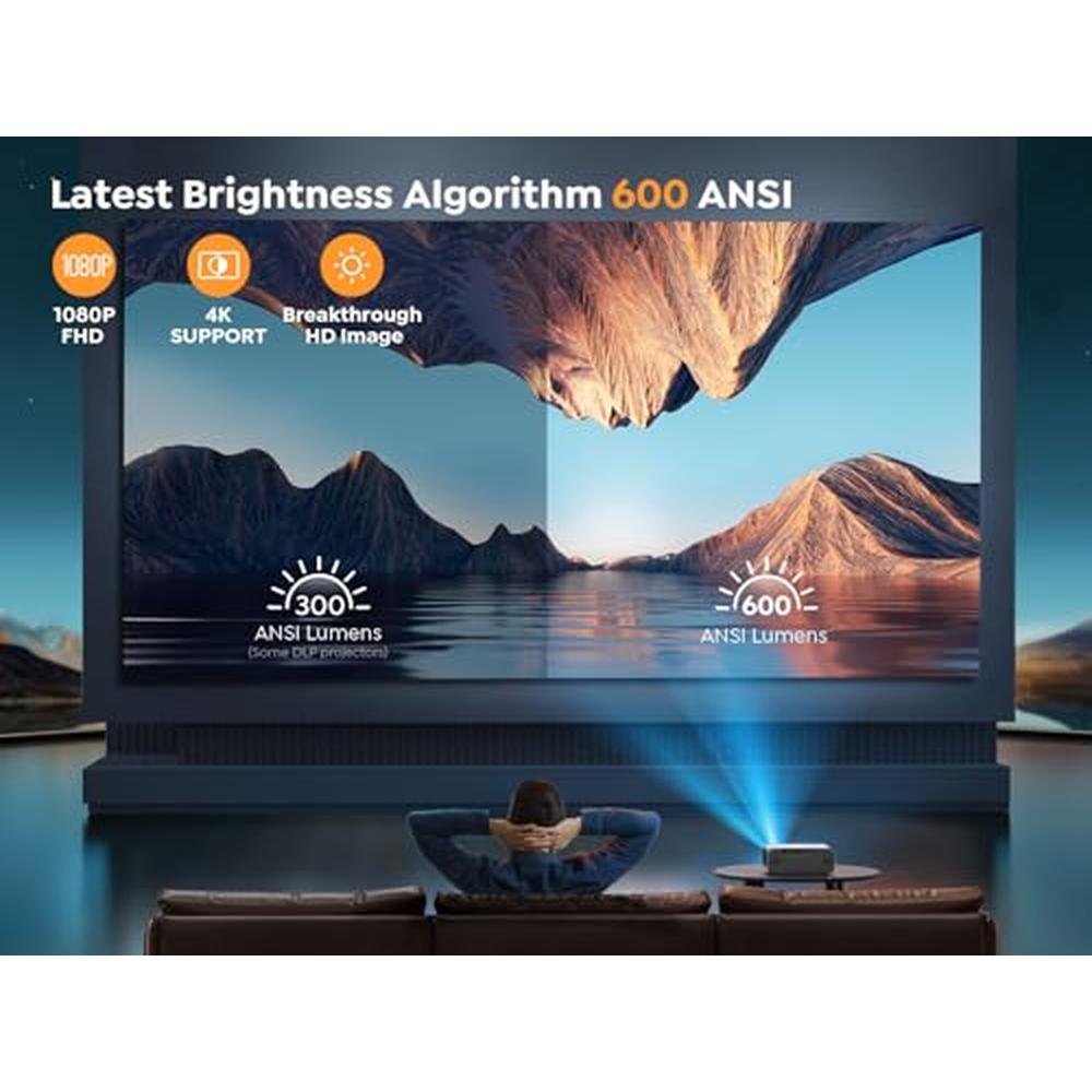 Projector Auto Focus: YABER Pro V9 Native 1080P Outdoor – In Use