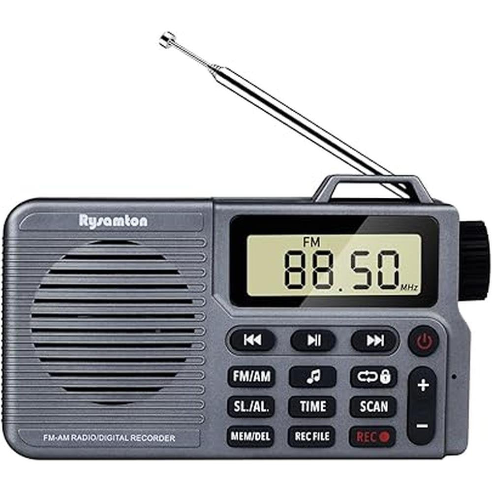 Radio Portable: Rysamton AM FM Radio Small Pocket Radio – Front View