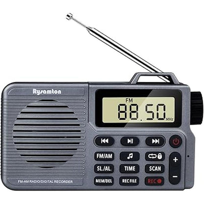 Radio Portable: Rysamton AM FM Radio Small Pocket Radio – Front View