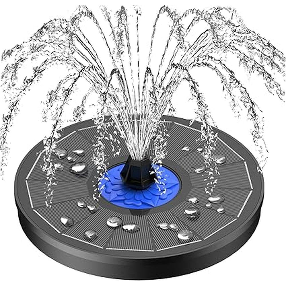 Solar SZMP Fountain: SZMP 3.5W Solar Powered Bird Bath – Front View
