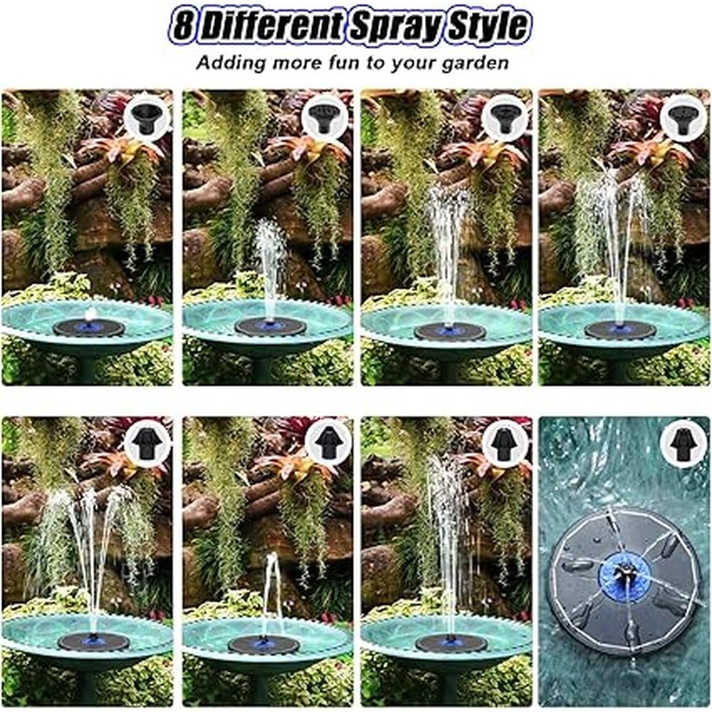 Solar SZMP Fountain: SZMP 3.5W Solar Powered Bird Bath – Close-up Detail