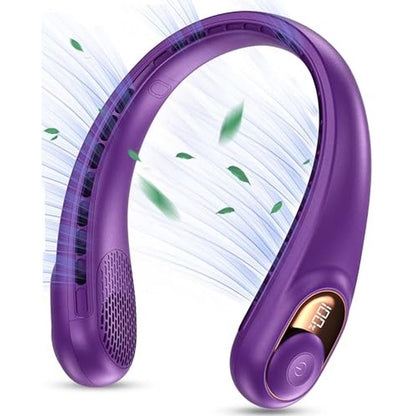 Neck Fan: KIDEE Portable Rechargeable Ultra-Quiet 4000mAh – Front View