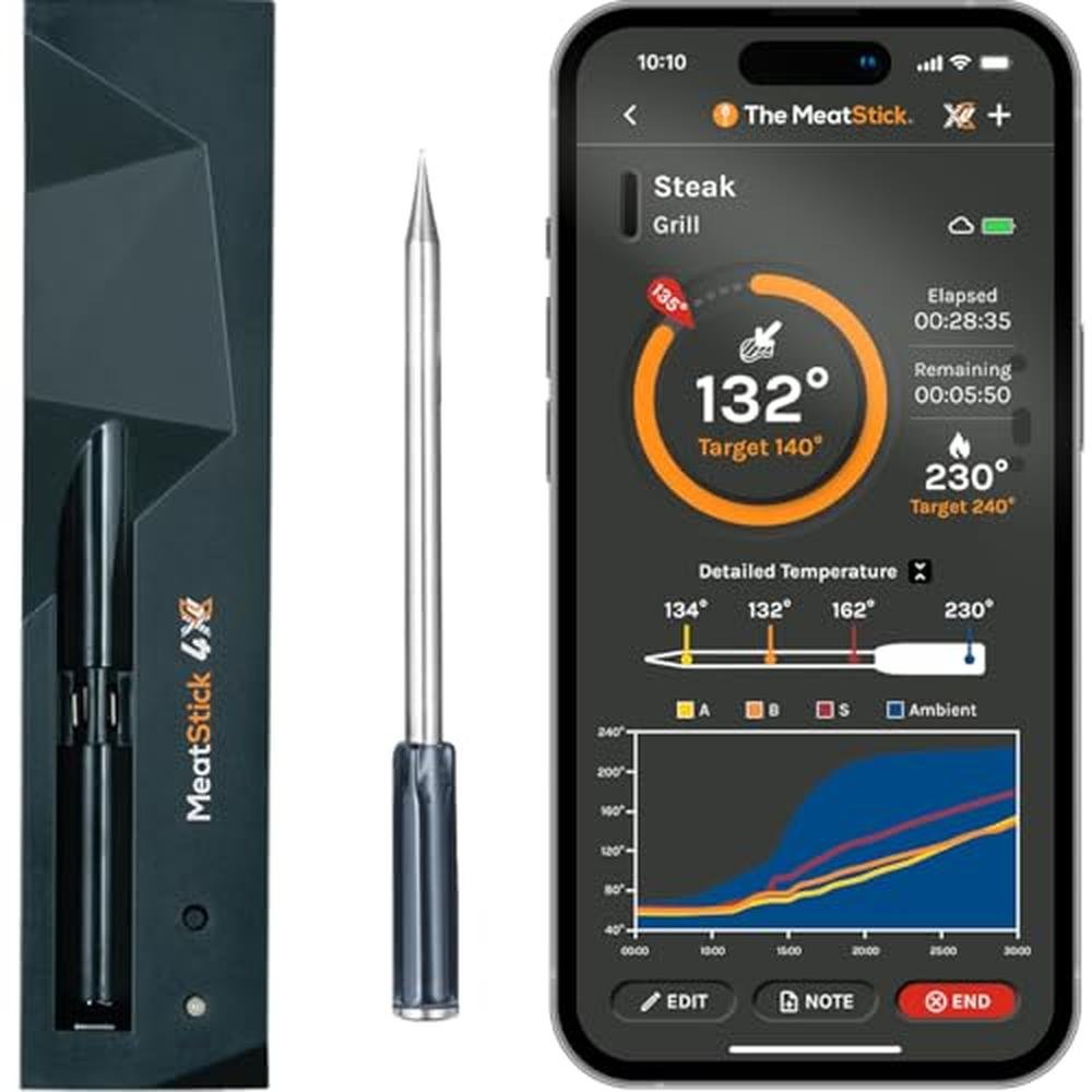 MeatStick 4X Wireless Meat Thermometer – Front View