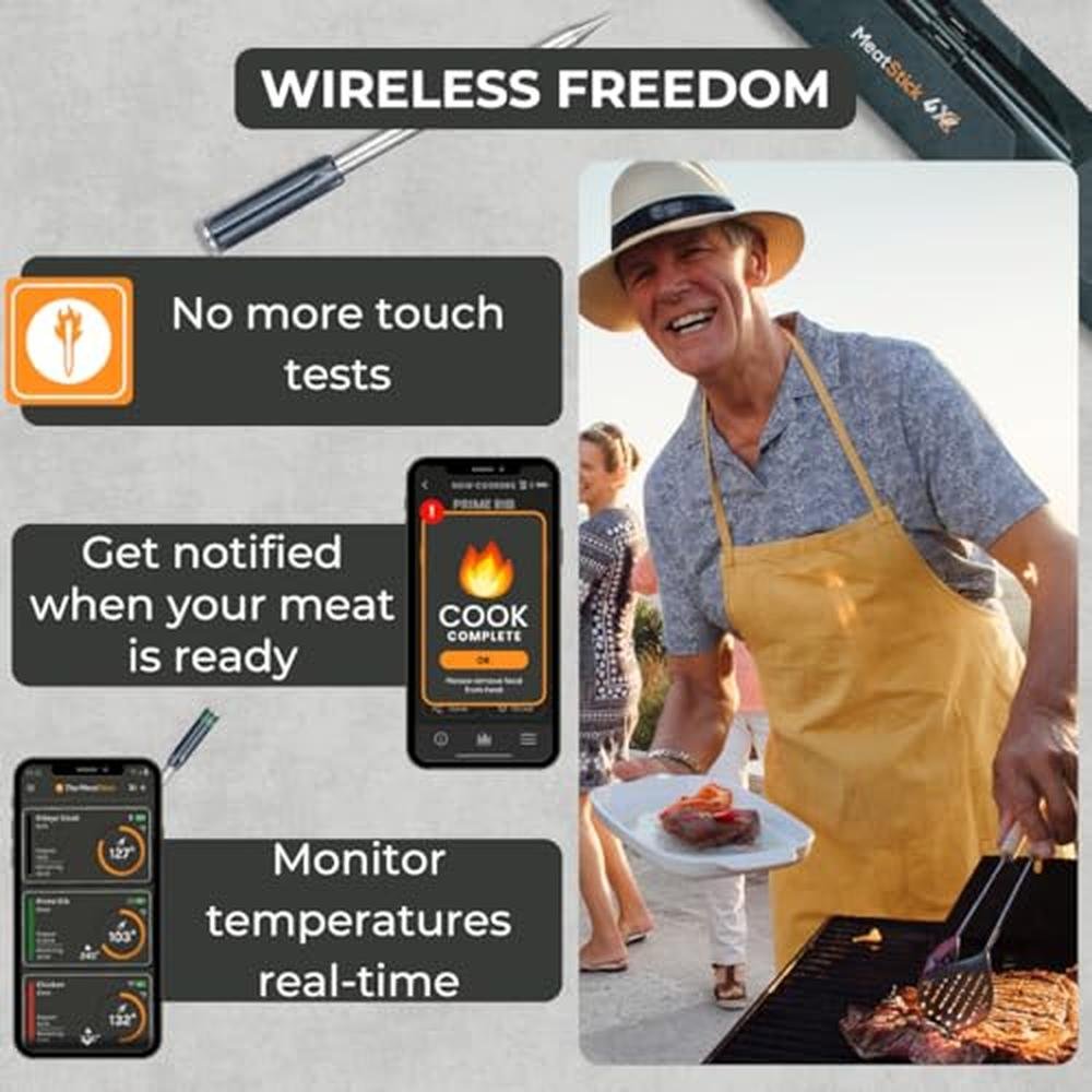MeatStick 4X Wireless Meat Thermometer – Side View