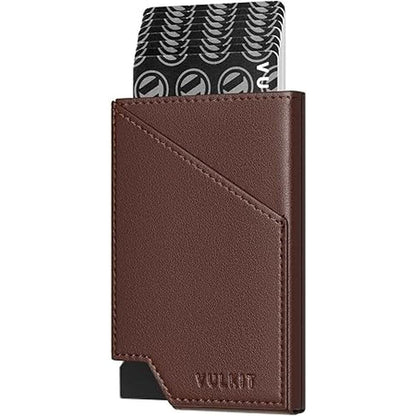 Vulkit Pop Up Wallet: Vulkit RFID Blocking Slim Aluminum – Front View