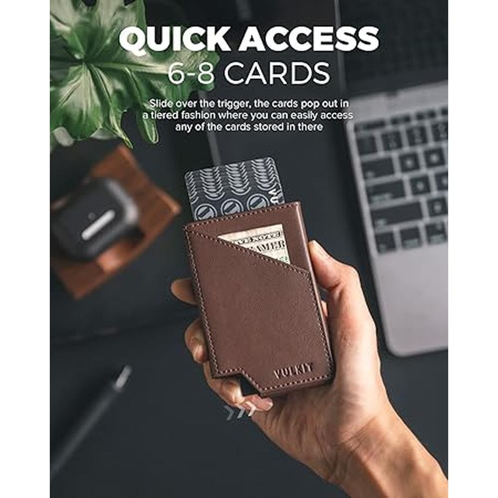 Vulkit Pop Up Wallet: Vulkit RFID Blocking Slim Aluminum – In Use