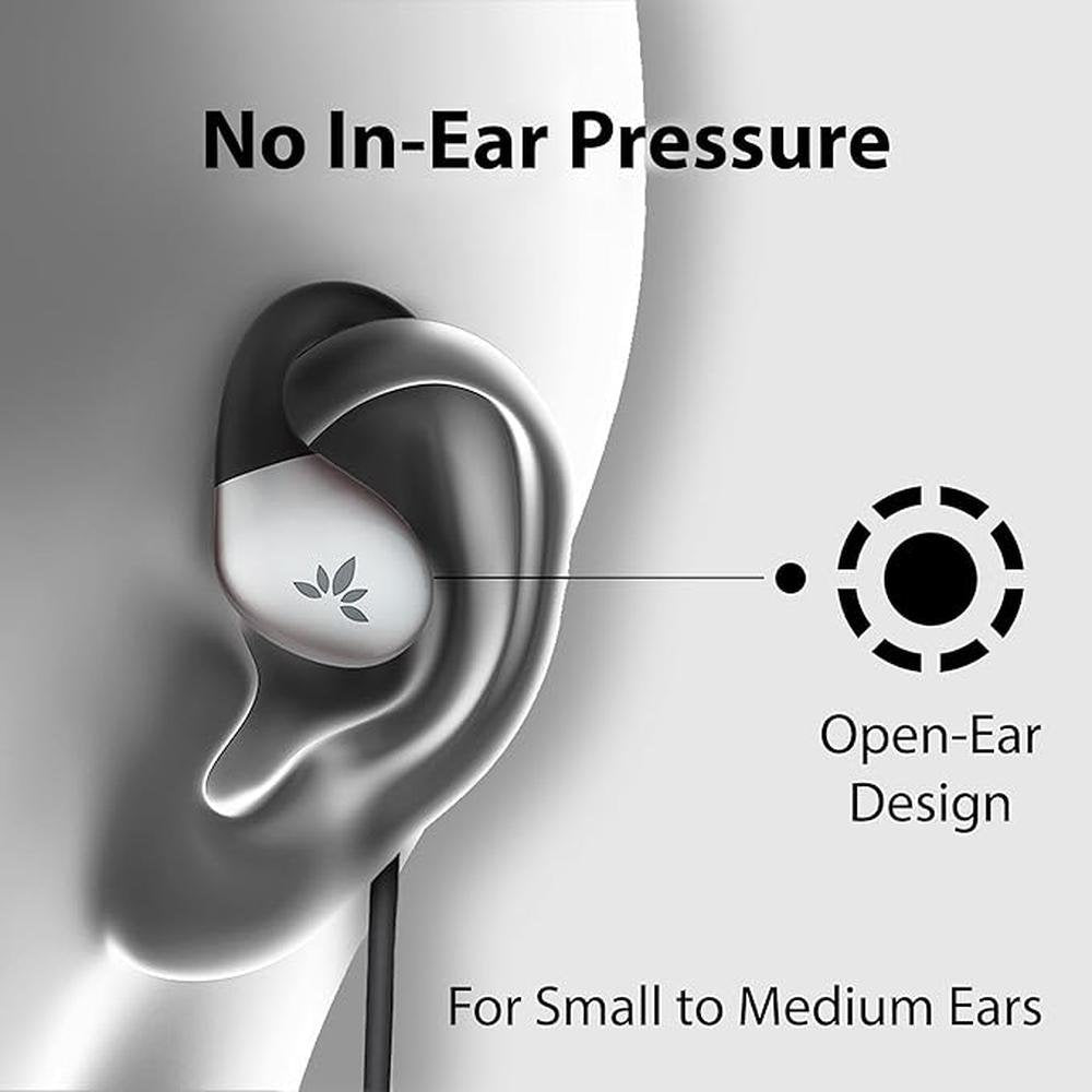 Avantree Resolve (Small-Medium) Wired Open-Ear Earbuds – In Use