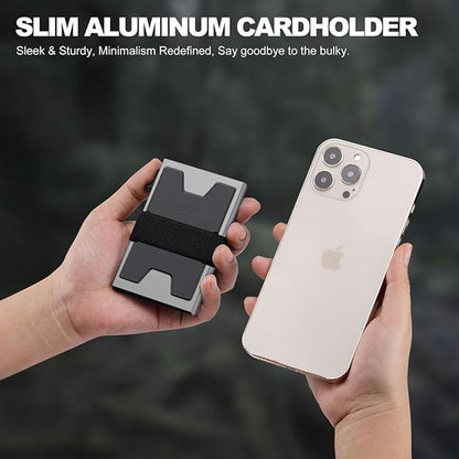 Wallet Slim: Premium Aluminum Card Holder – In Use