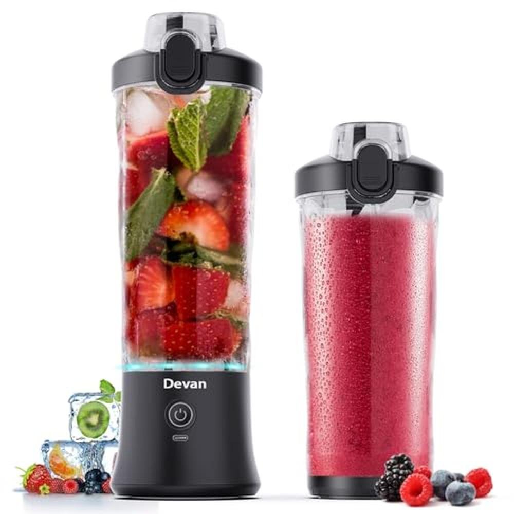 Blender Portable: Premium Waterproof 20 oz BPA-Free Blender – Front View