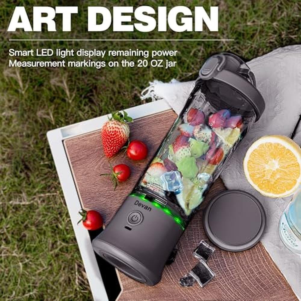 Blender Portable: Premium Waterproof 20 oz BPA-Free Blender – Close-up Detail