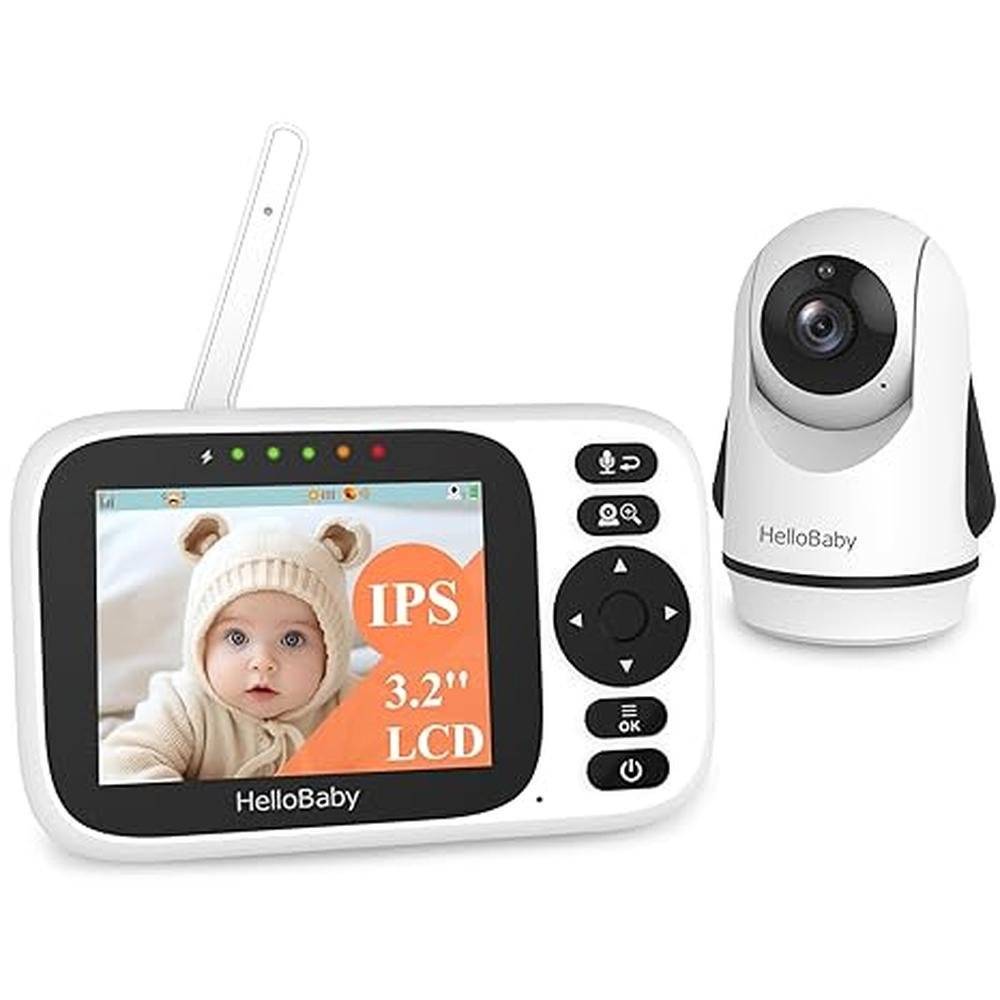 Baby Monitor: HelloBaby Baby Monitor with 3.2'' IPS Screen – Front View