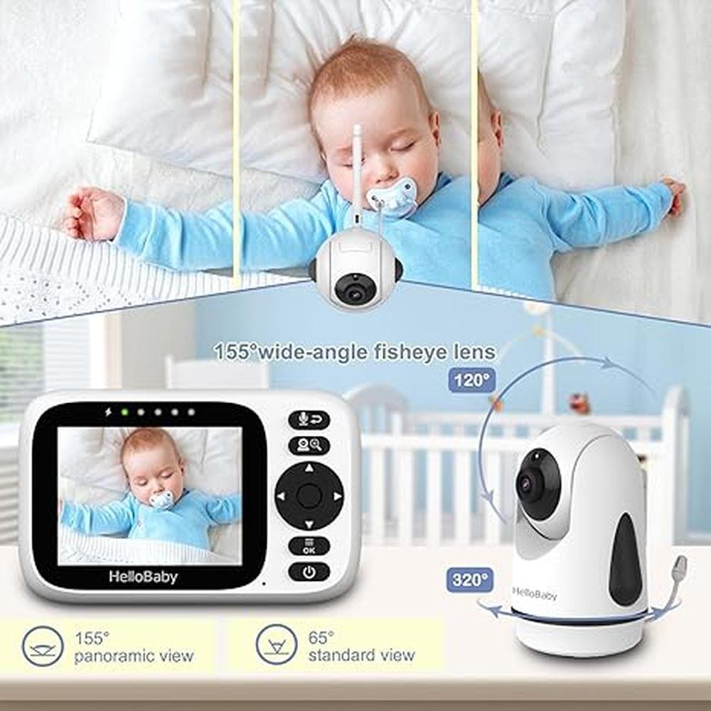Baby Monitor: HelloBaby Baby Monitor with 3.2'' IPS Screen – In Use