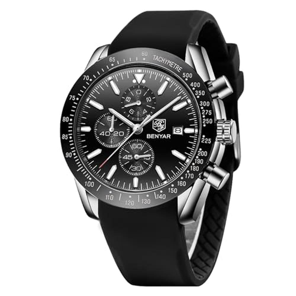 BENYAR Classic: BENYAR Fashion Quartz Chronograph Watch – Front View