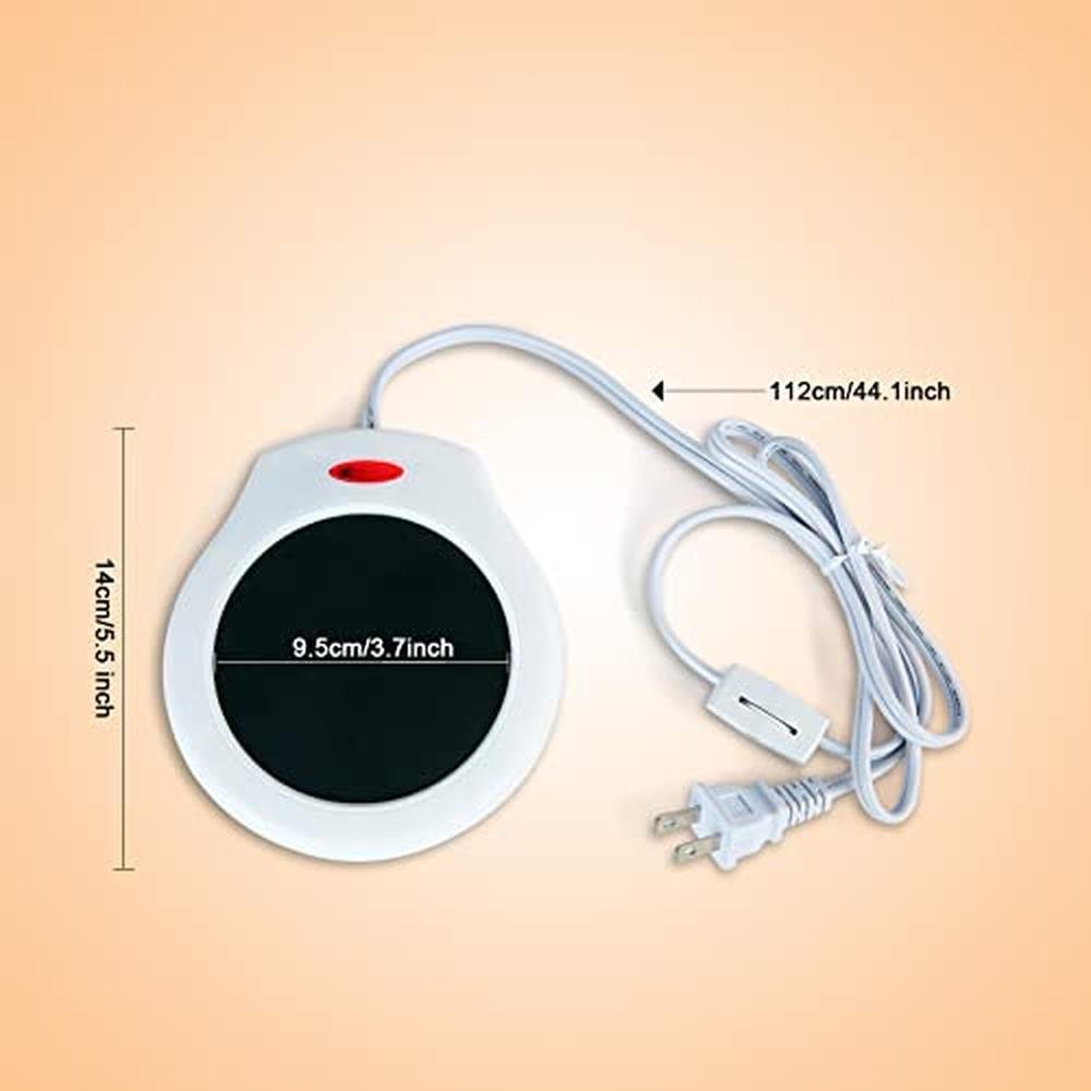 White Home Office Electric Mug Warmer – Side View