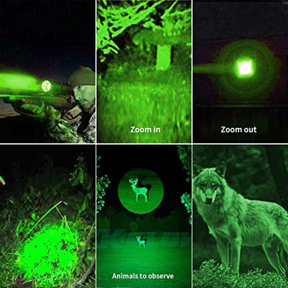 Red Flashlight: YZYOE Rechargeable 4-in-1 Green Light – Side View