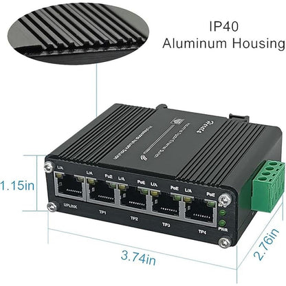 Industrial Gigabit Ethernet PoE+ Switch 5-Port – Packaging
