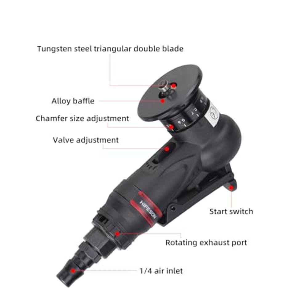 Tool Deburring: Pneumatic Chamfer Tool – Close-up Detail