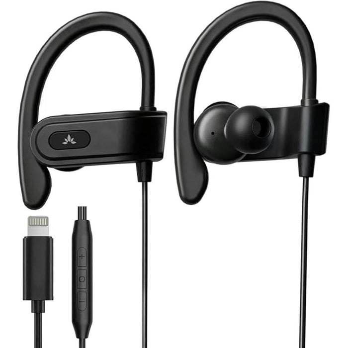 Avantree L171: Lightning Wired Earbuds with Microphone & – Front View