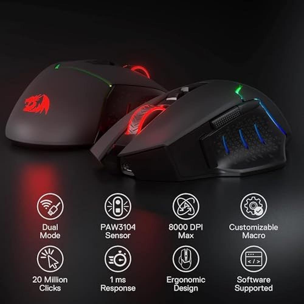 Redragon M690 PRO Wireless Gaming Mouse – Close-up Detail
