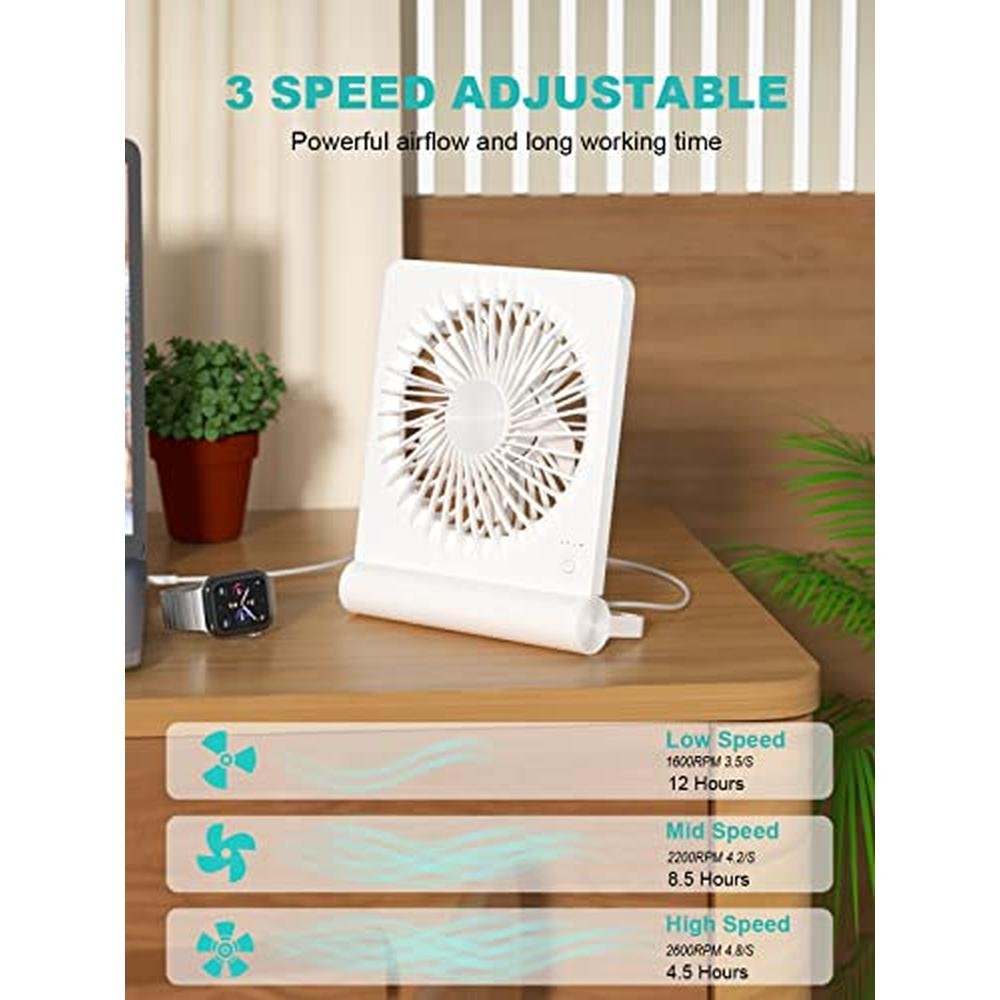 Fan Small: Rechargeable USB Fan Battery Operated Ultra – Close-up Detail