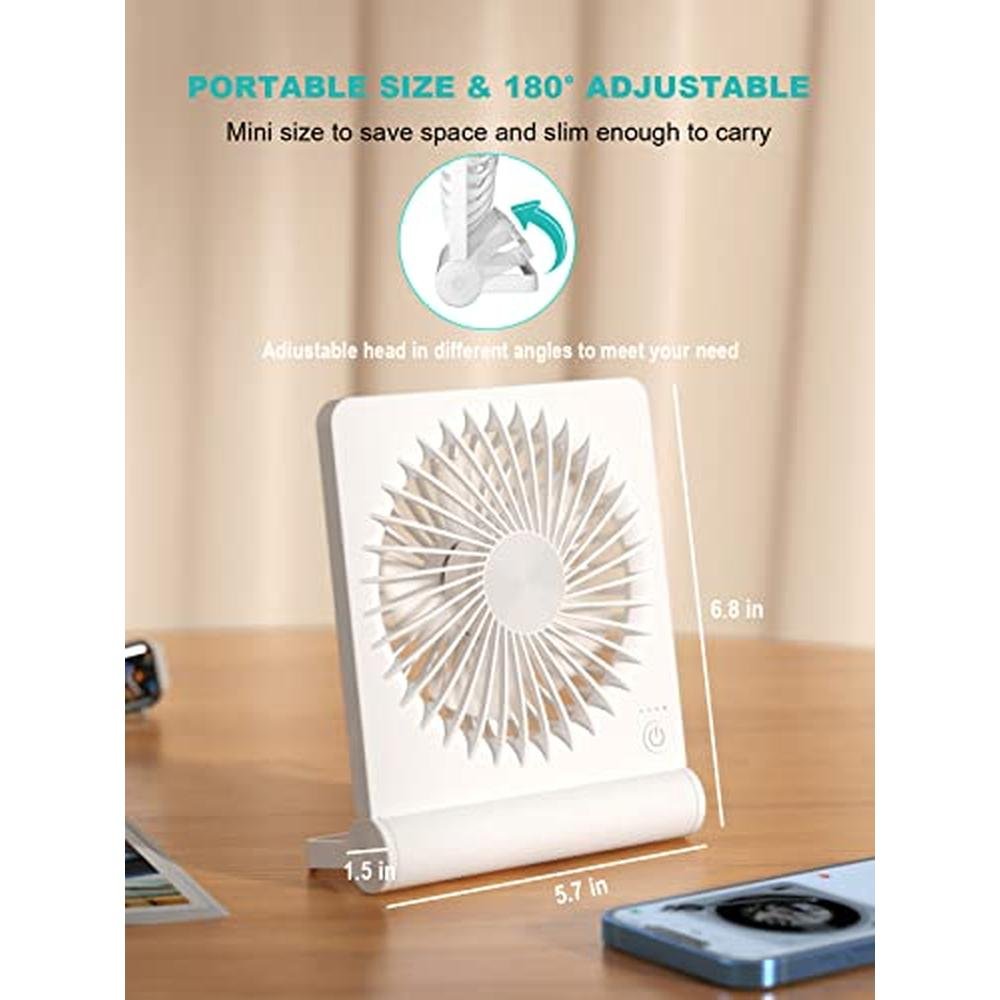 Fan Small: Rechargeable USB Fan Battery Operated Ultra – In Use