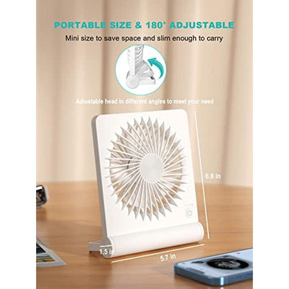 Fan Small: Rechargeable USB Fan Battery Operated Ultra – In Use