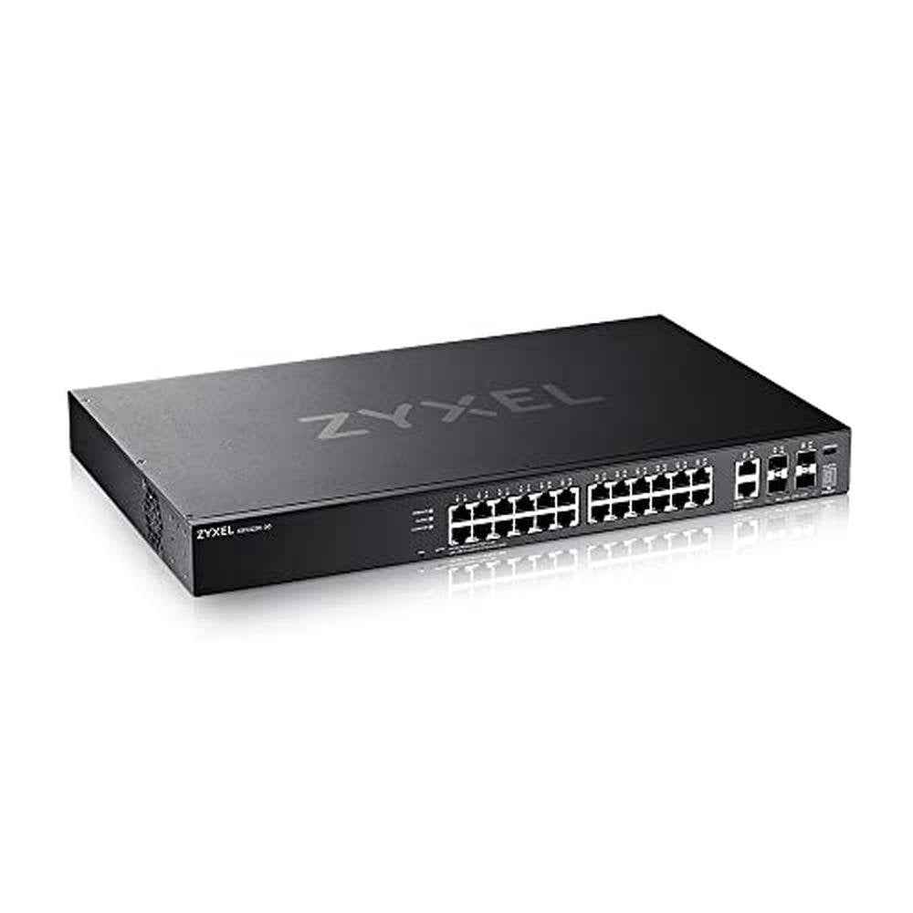 Zyxel 24-Port Gigabit Switch: Nebula Cloud Managed/L3 Access – Front View