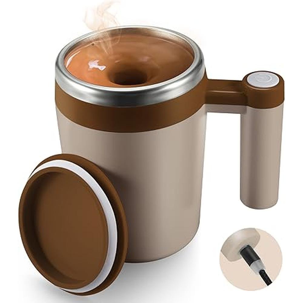 Self Stirring Coffee Mug: Rechargeable Automatic Self – Front View