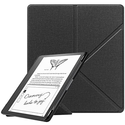 Kindle Scribe 2022 Case: Premium PU Leather Cover with Auto – Front View