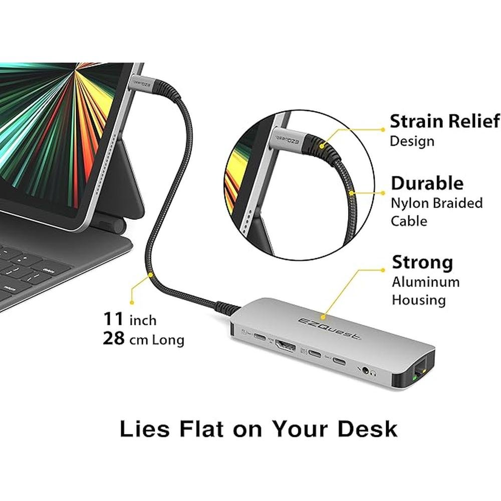 EZQuest USB-C Hub Docking Station 10 in 1 with 4K HDMI 60Hz – Packaging