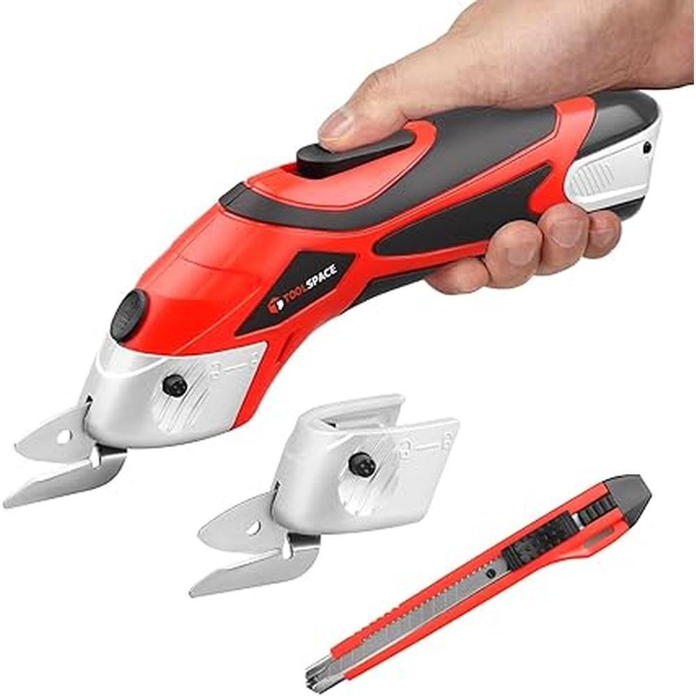 Electric Scissors: TOOLSPACE Cordless 4V Lithium-Ion – Front View