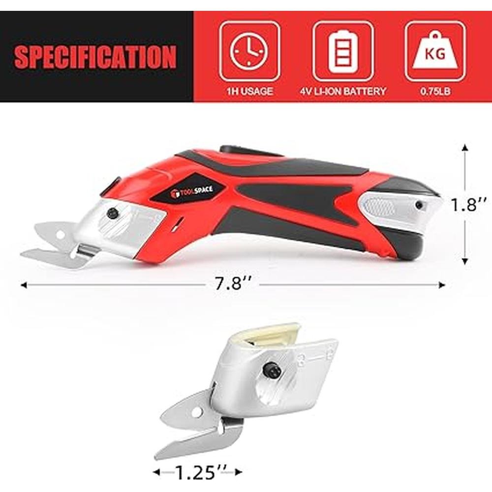Electric Scissors: TOOLSPACE Cordless 4V Lithium-Ion – Packaging