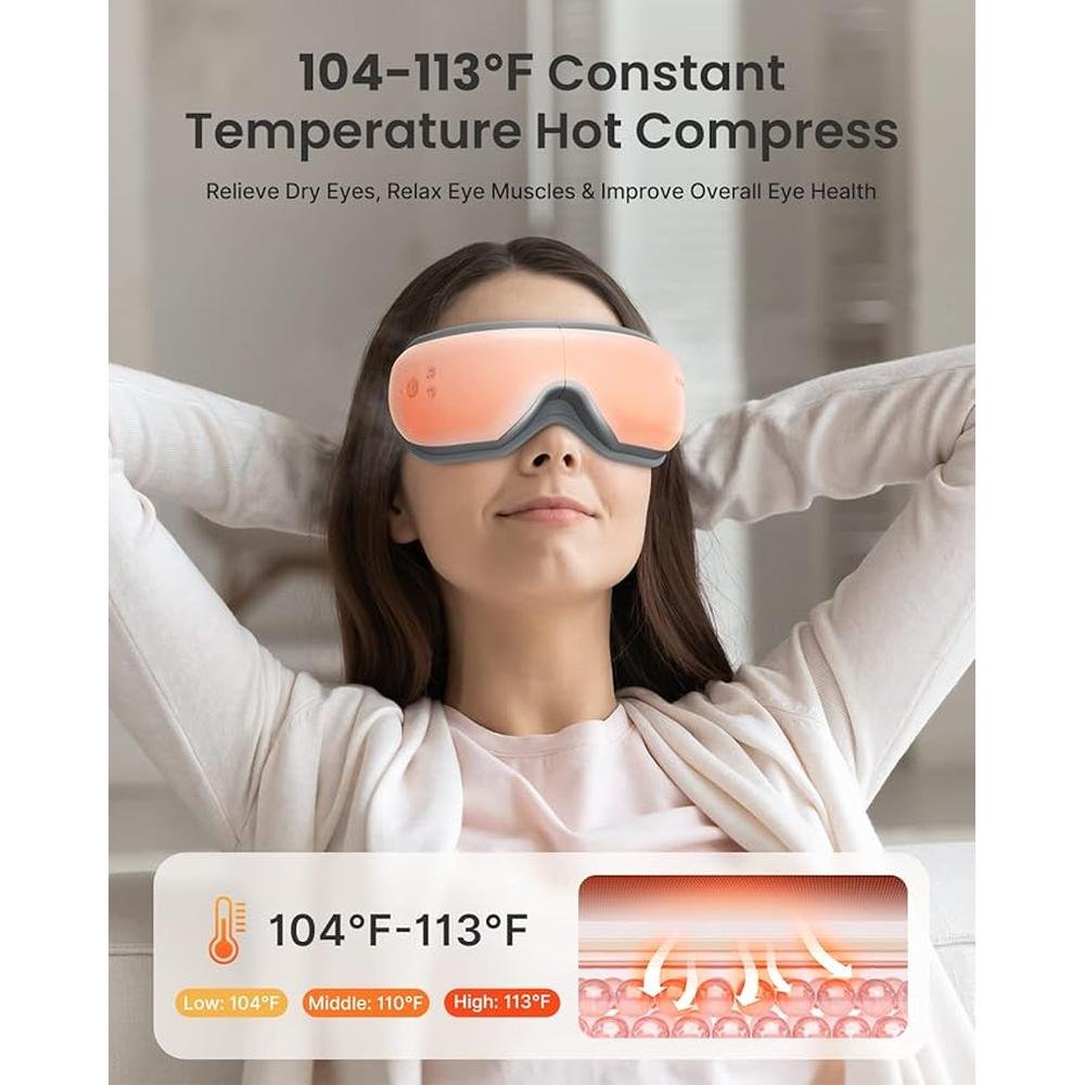 Eye Heat Mask: Renpho Eye Massager with Heat Eyeris 1 – Close-up Detail
