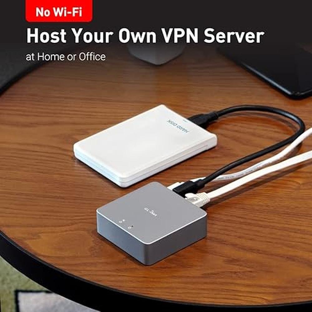 VPN Security: GL-Inet MT2500A Brume 2 Mini VPN Security – Close-up Detail