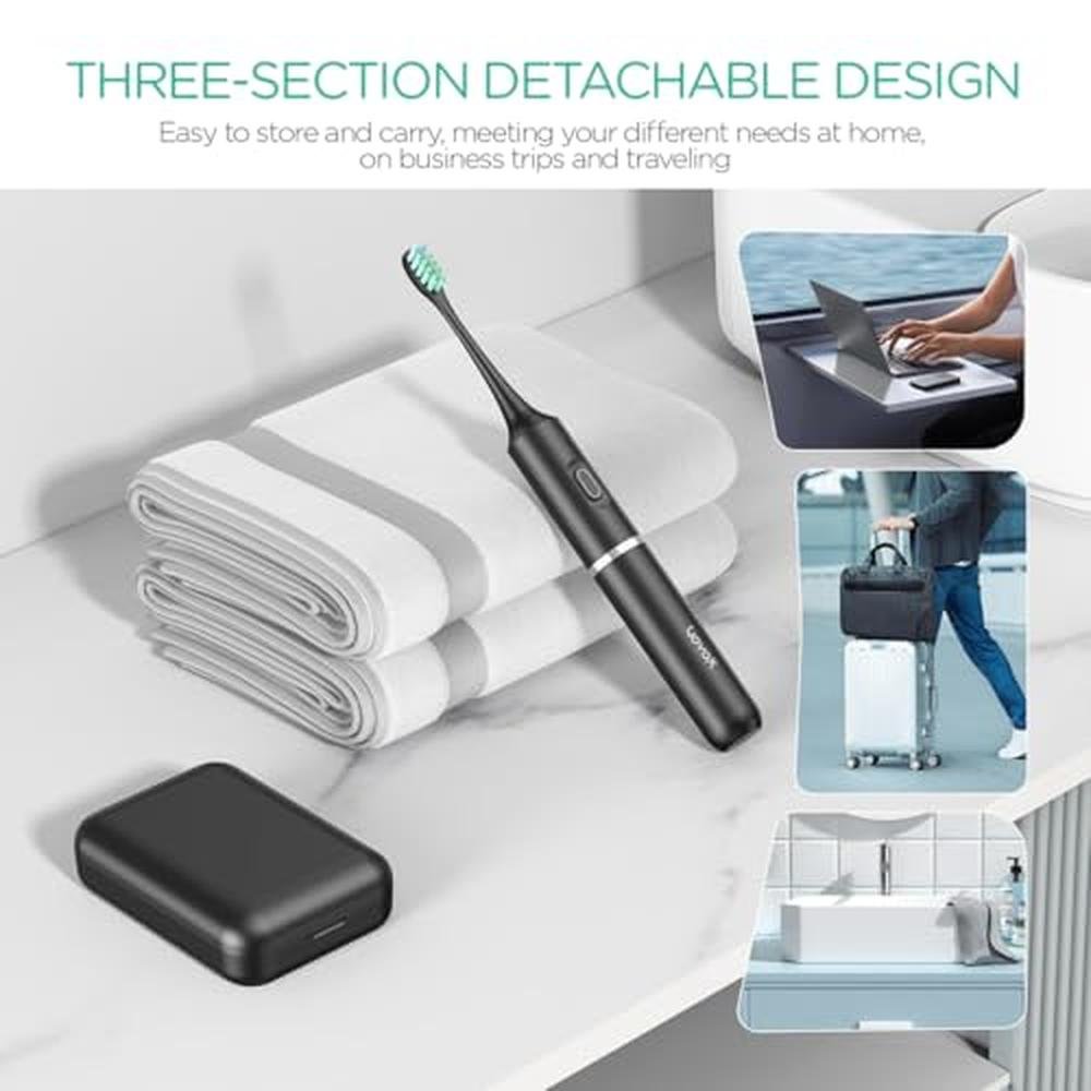 Travel Toothbrush: VOYOR-Health ET410 Rechargeable Electric – Close-up Detail