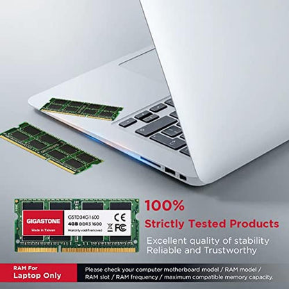 DDR3 PC3: GIGASTONE 8GB Kit 2x4GB DDR3L 1600MHz – Close-up Detail