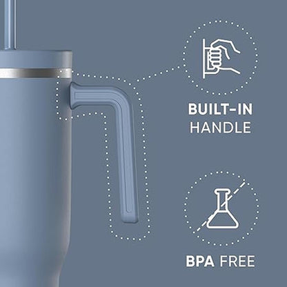 Hydrapeak Voyager: 40 Oz Stainless Steel Tumbler – Close-up Detail