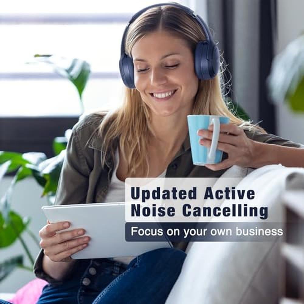 Hybrid Active Noise Cancelling Headphones – Side View