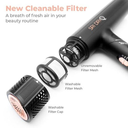 SRILabs DryQ: SRILabs Smart Hair Dryer Super Lightweight – Close-up Detail