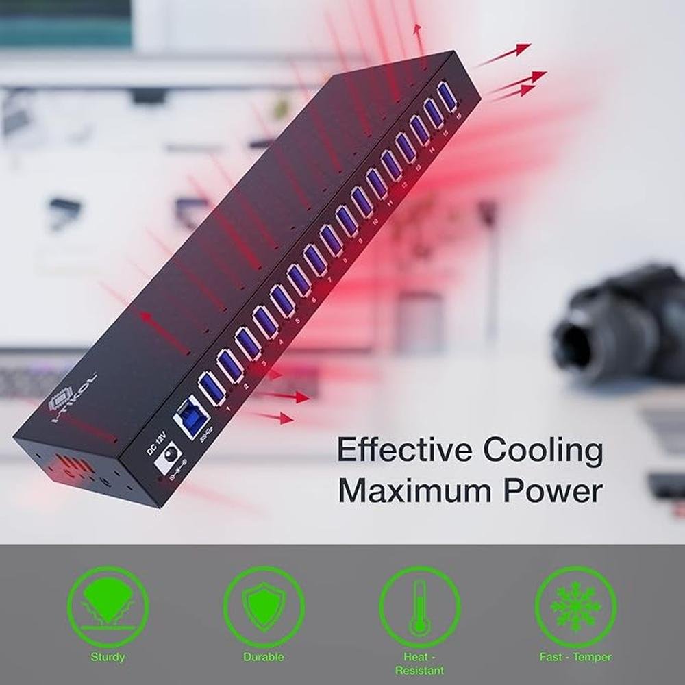 USB 3 0 Hub: 16 Ports Powered USB Hub – Packaging