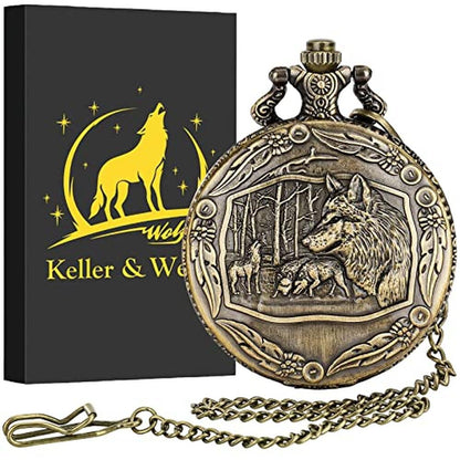 Keller Gifts: Keller & Weber Vintage Quartz Fob Pocket – Front View