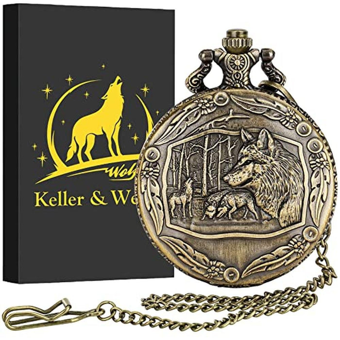 Keller Gifts: Keller & Weber Vintage Quartz Fob Pocket – Front View