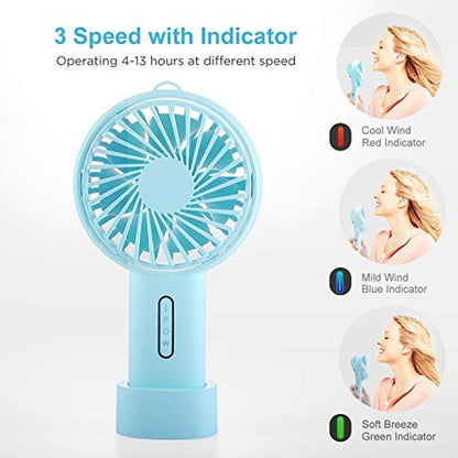 iPow Mini Portable Fan: 3-Speed Adjustable Angle USB – Side View