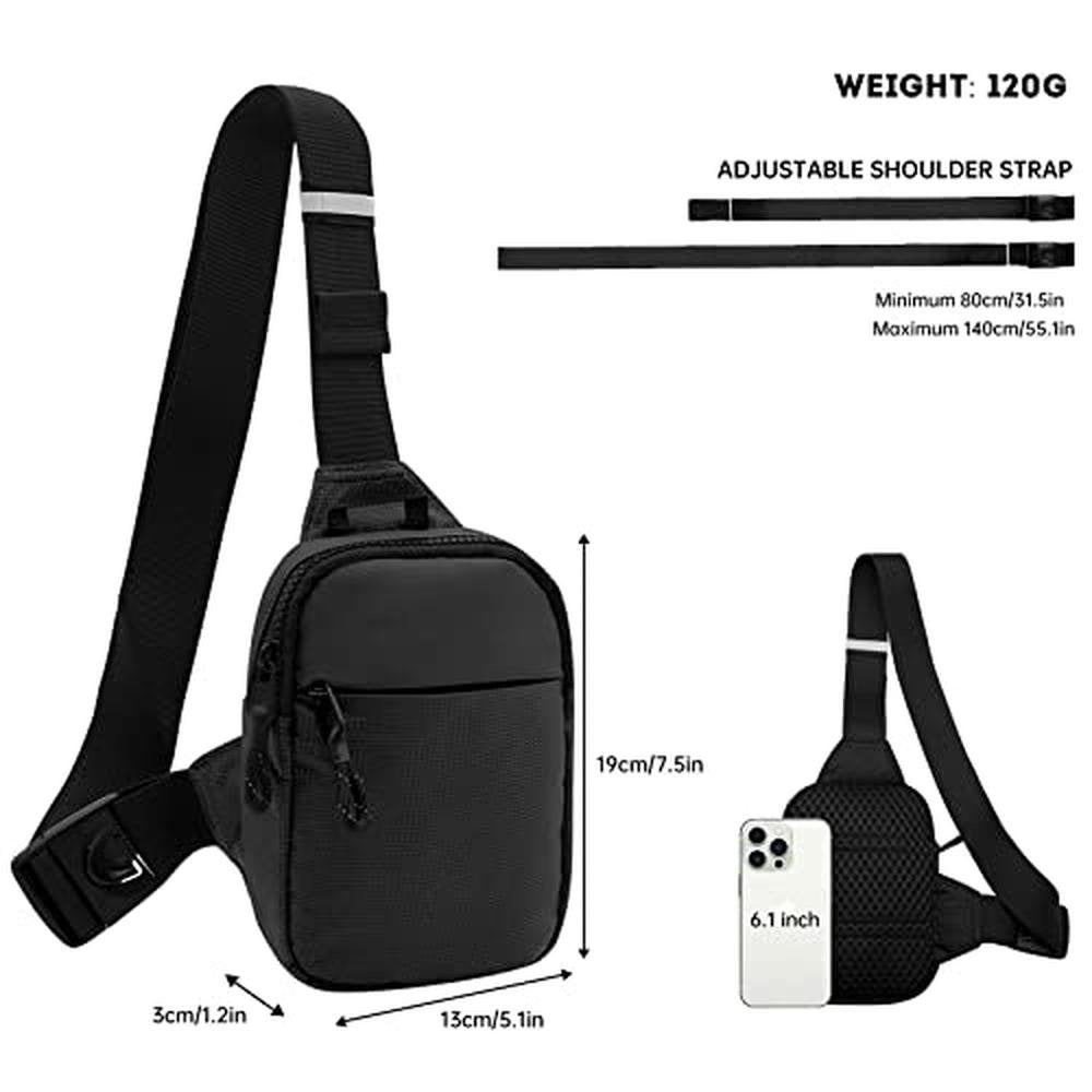 Long Keeper Mini Sling Bag: Premium Water Resistant – Side View