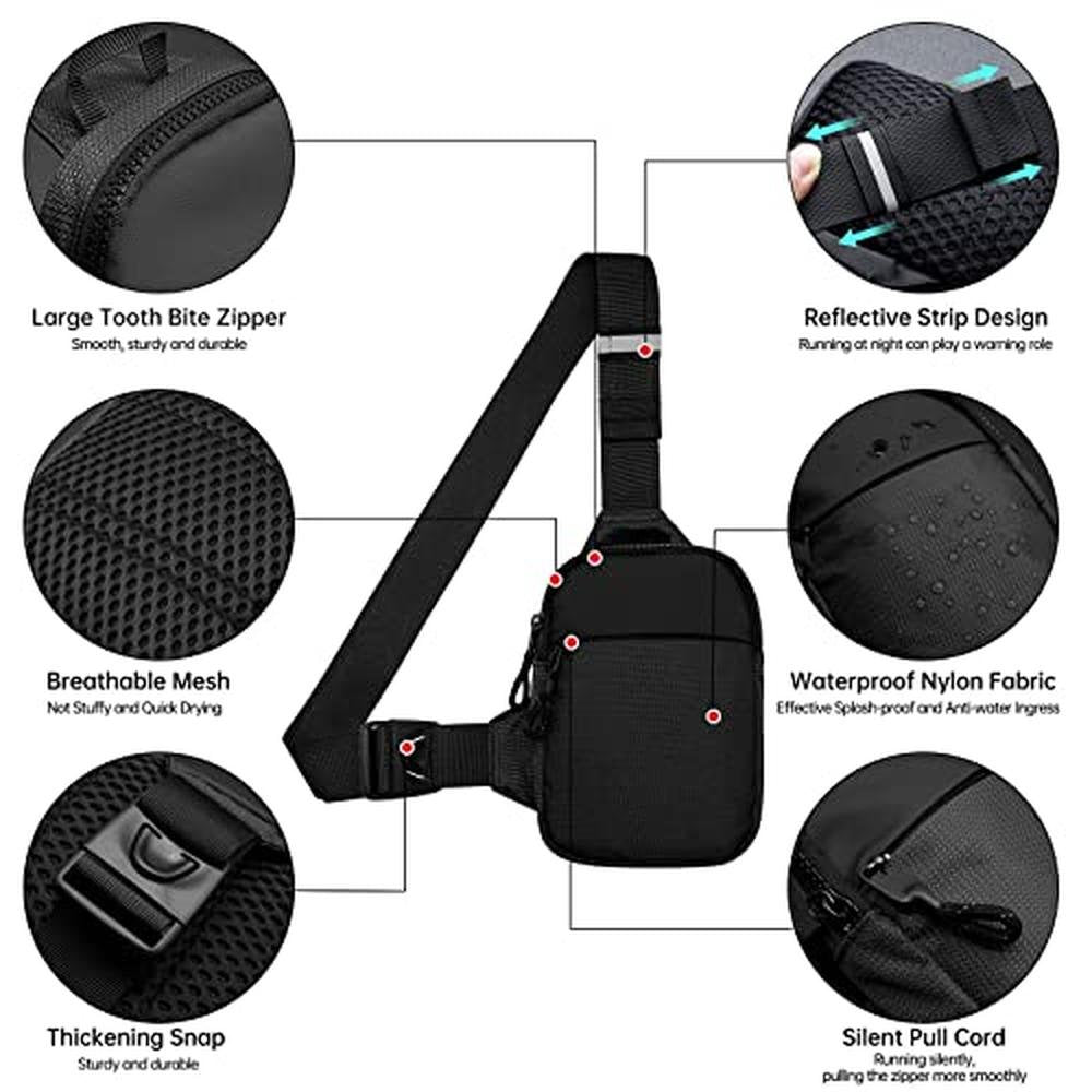 Long Keeper Mini Sling Bag: Premium Water Resistant – In Use