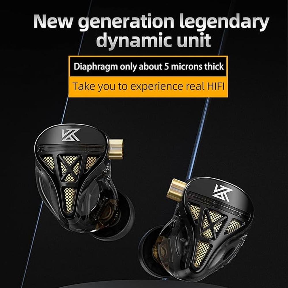 KZ DQS Dynamic Driver Semi-Open HiFi Sound in-Ear – Close-up Detail