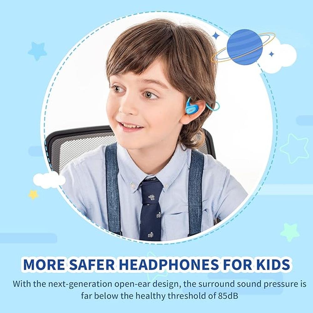 Open Ear Bluetooth Wireless Headphones with MIC for Children – Close-up Detail