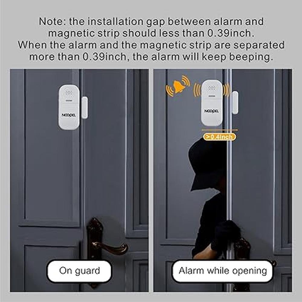 Door Alarm: Noopel 130db Window Alarm Sensors for Kids – Side View