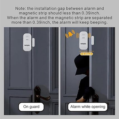 Door Alarm: Noopel 130db Window Alarm Sensors for Kids – Side View